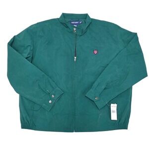 NWT VTG 90s Polo Golf Ralph Lauren Mens XXL Green Harrington Jacket Preppy Golf